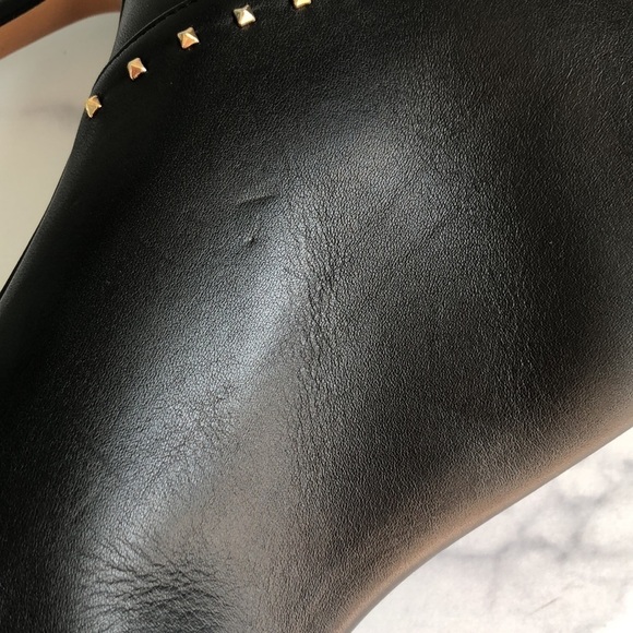Valentino Garavani Rockstud Leather Heeled Ankle Booties Blk EU 39/ US Size 9 - Picture 10 of 16
